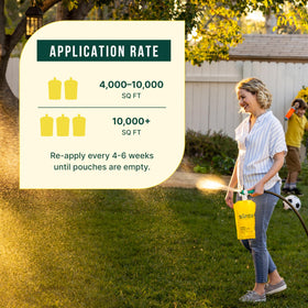 Easy DIY lawn care with Lawn Kickstart spray action and hose