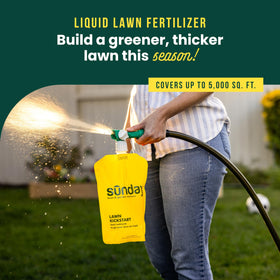 SUNDAY Lawn Kickstart universal sprayer attachment ready for hose applications