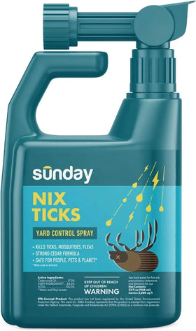 Sunday Nix Ticks bottle 32oz ready-to-use pest control for ticks and mosquitoes