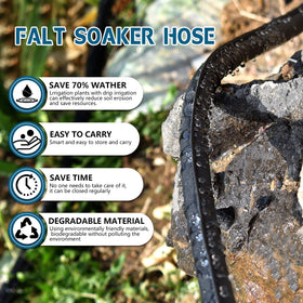 Suneed flat soaker hose installation shown for quick setup.
