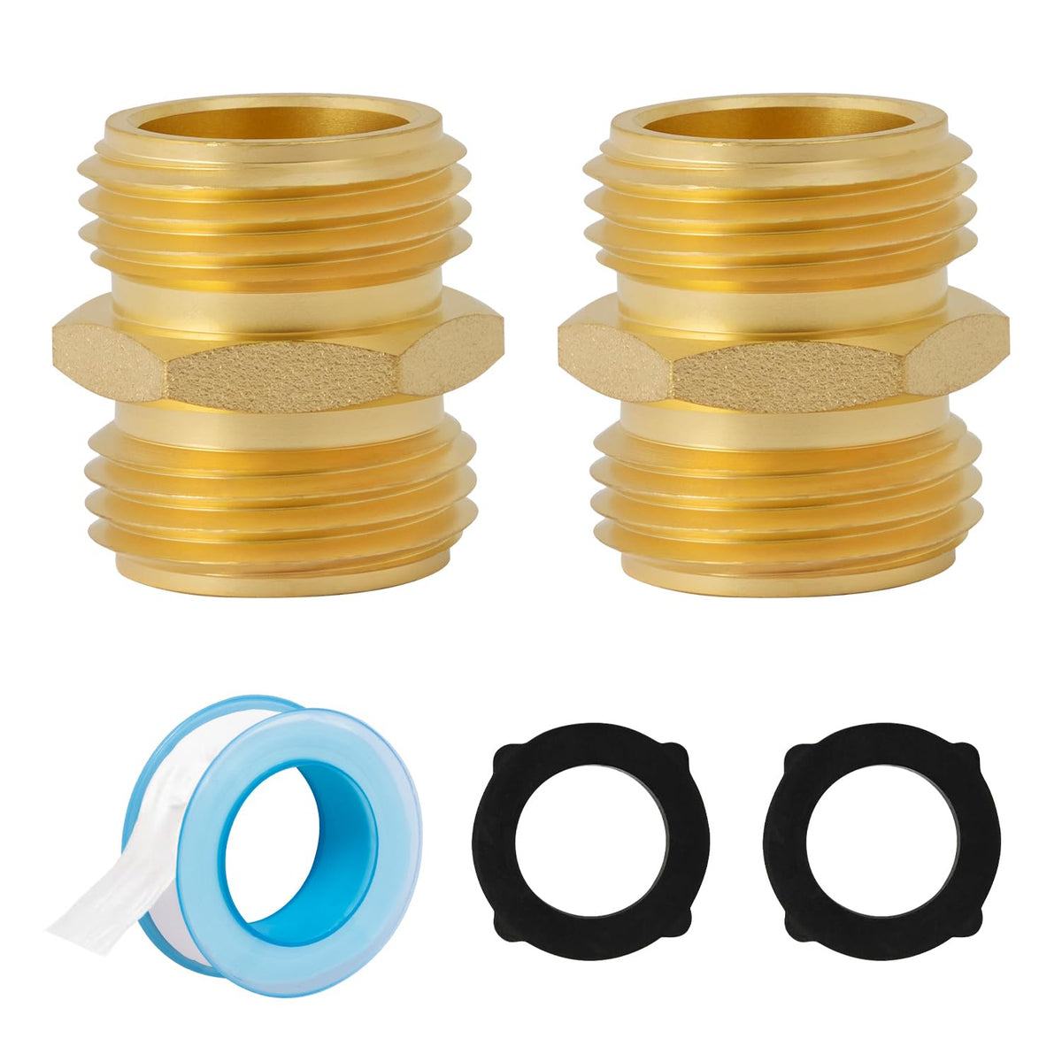 SUNGATOR double-male hose connector 2-pack for seamless hose joins