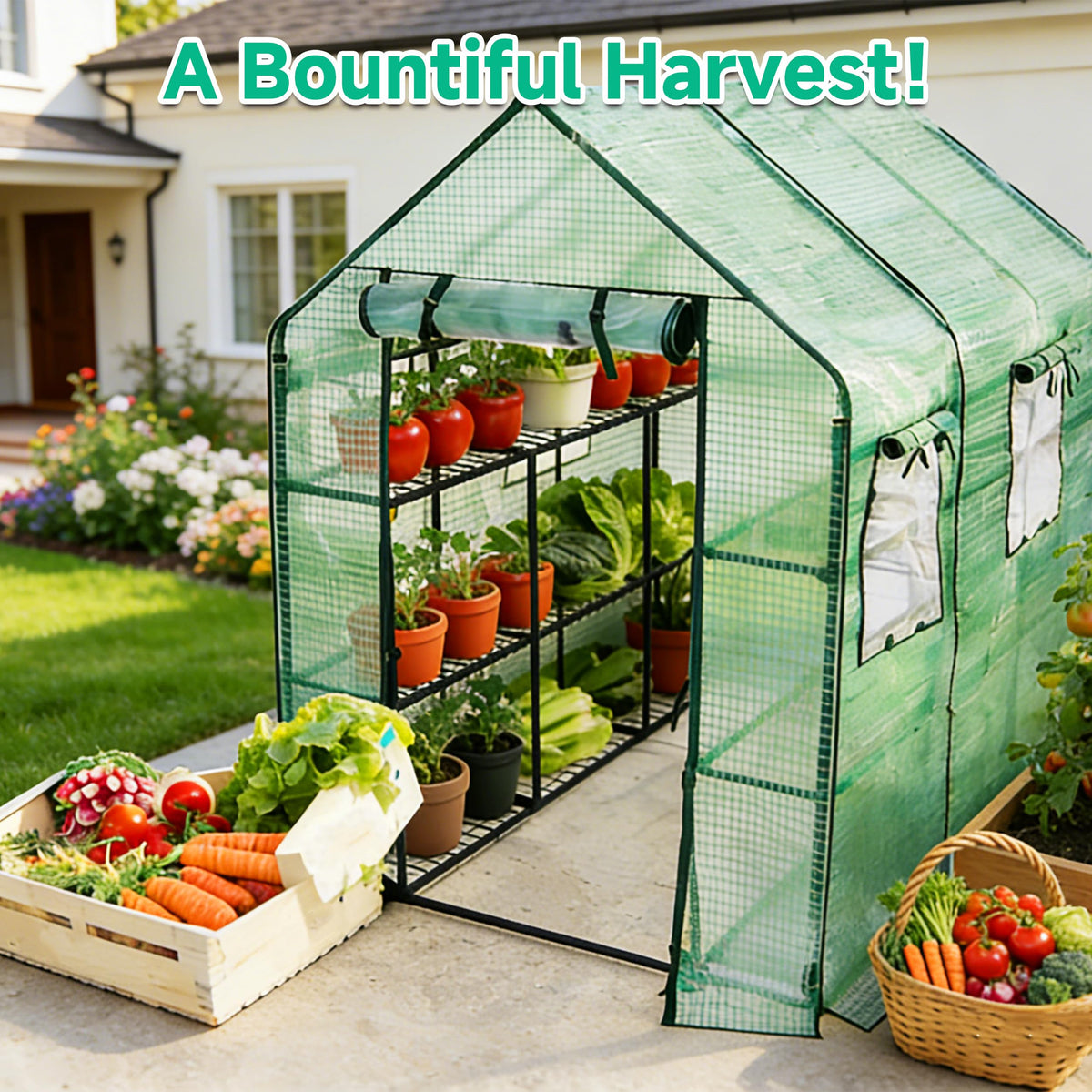 SUNGIFT foldable design folds flat for compact year-round storage.