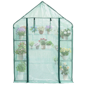 SUNGIFT patio-friendly greenhouse setup enhances outdoor gardening space.