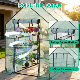 SUNGIFT walk-in entrance design for easy access and airflow inside the greenhouse.