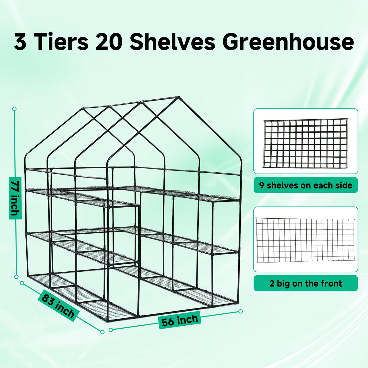 SUNGIFT weatherproof PE cover shields crops from wind and frost.