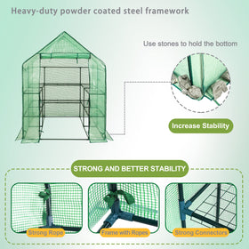 SUNGIFT Walk-in Greenhouse easy assembly without tools