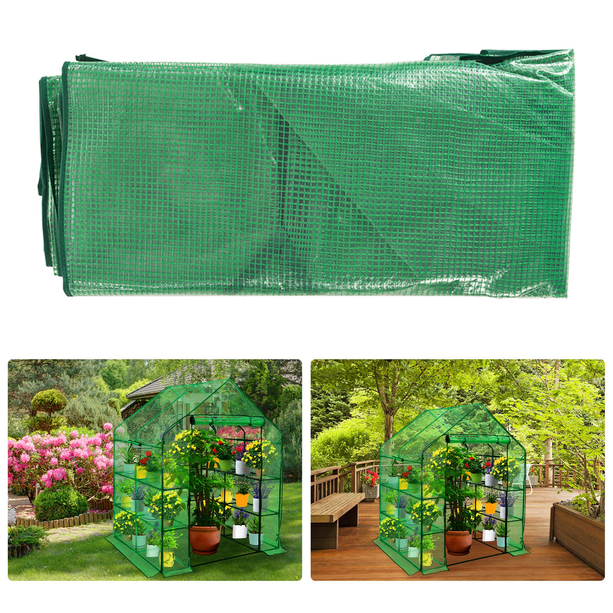 SUNGIFT Walk-in Greenhouse outdoor placement in garden settings