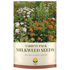 SunHaven Seeds common milkweed packet ready for home planting to attract monarchs.