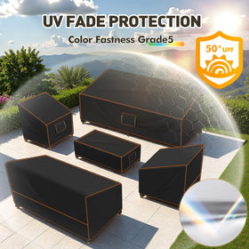 SUNICO coffee table cover highlights full coverage and easy access