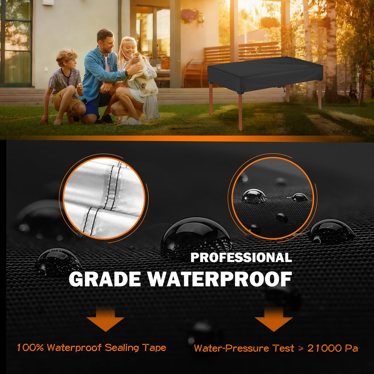 SUNICO silver-coated Oxford fabric provides UV and weather resistance