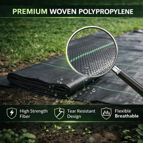 Sunifier ground cover cloth weed blocker for efficient garden beds and pathways
