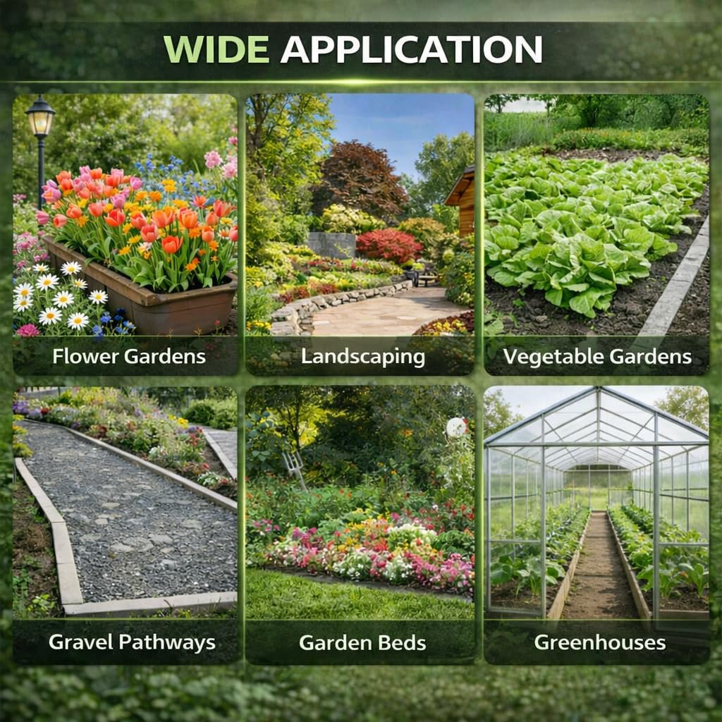 Sunifier ground-cover fabric for artificial turf underlay maintains clean, neat pathways.