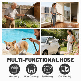 Sunifier Hybrid Rubber Hose 50ft, ergonomic grip aids comfortable outdoor use.