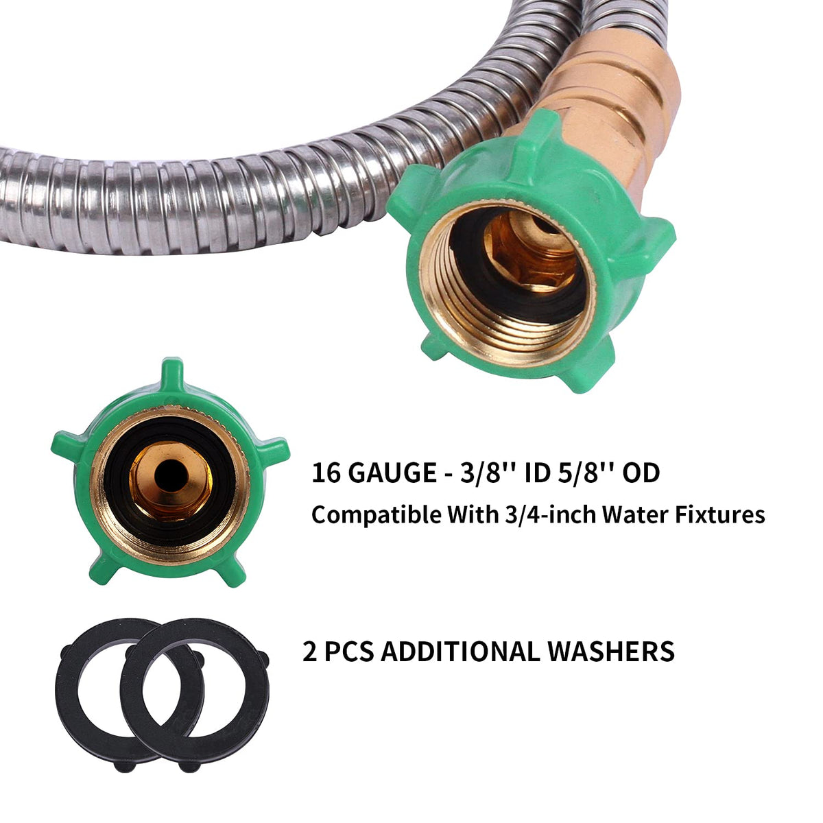 Sunifier stainless steel connectors prevent leaks, ideal for quick attachment to sprinklers