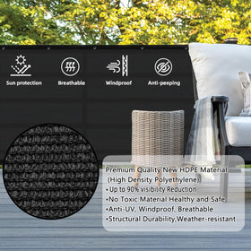SUNLAX HDPE material close-up highlights durable fabric and reliable UV protection.
