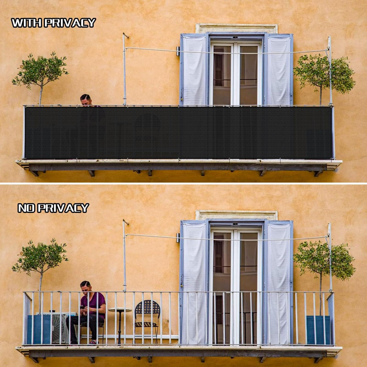 SUNLAX durable HDPE fabric blocks UV and resists weather while keeping airflow