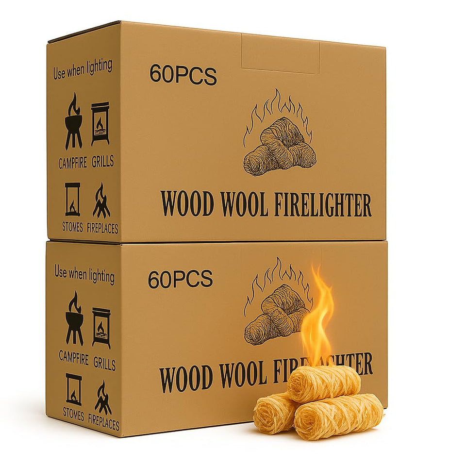 Sunlifer 120-pcs fire starter pack ready for quick, reliable lighting.