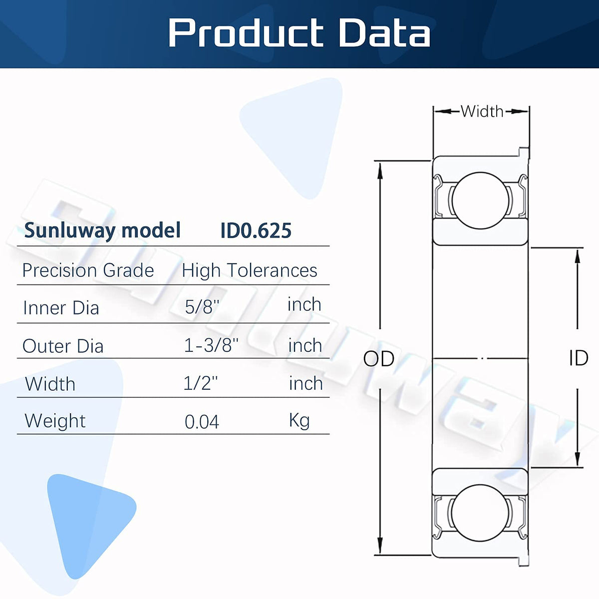Sunluway bearing installed on lawn mower wheel for smoother operation.