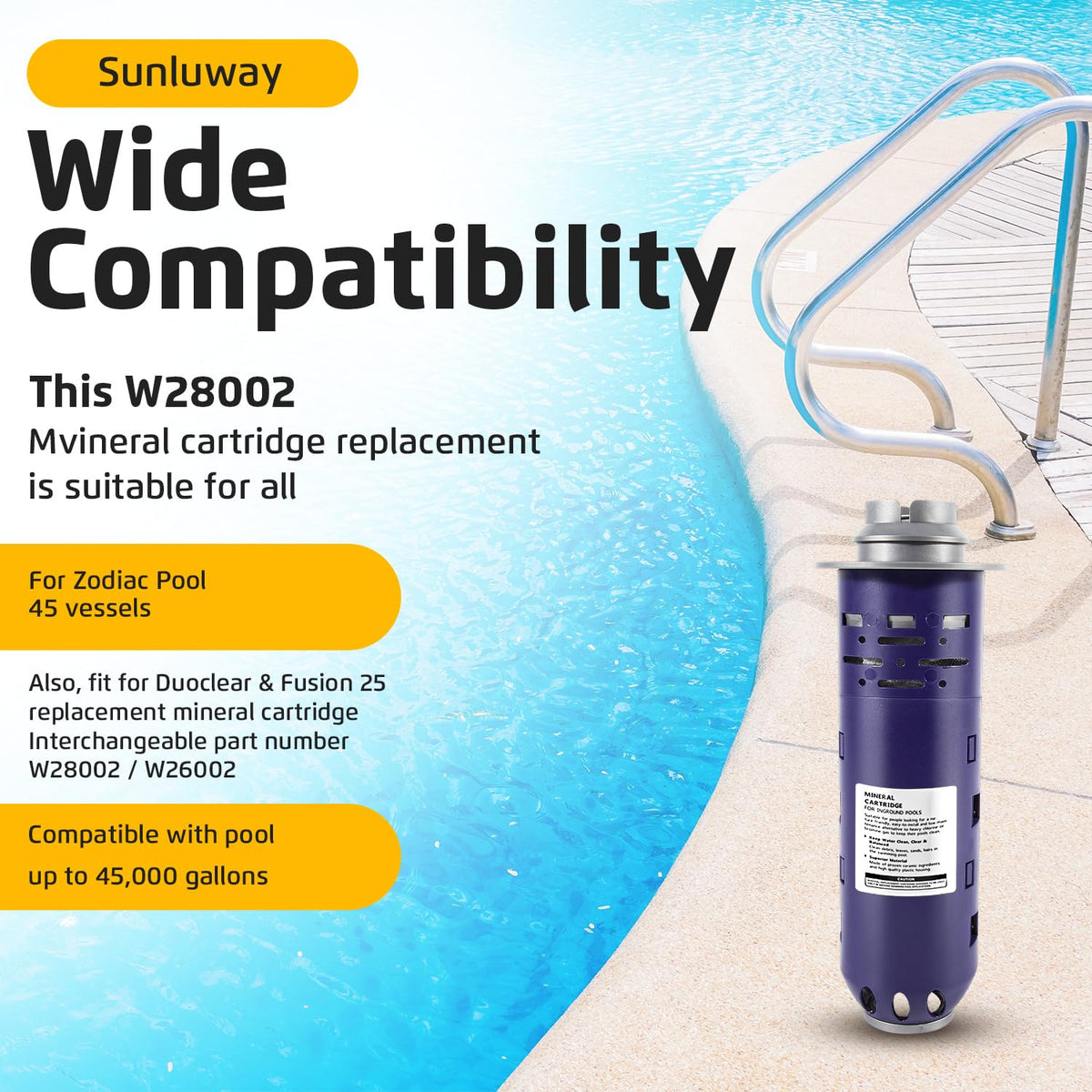 Sunluway easy-install cartridge minimizes maintenance time