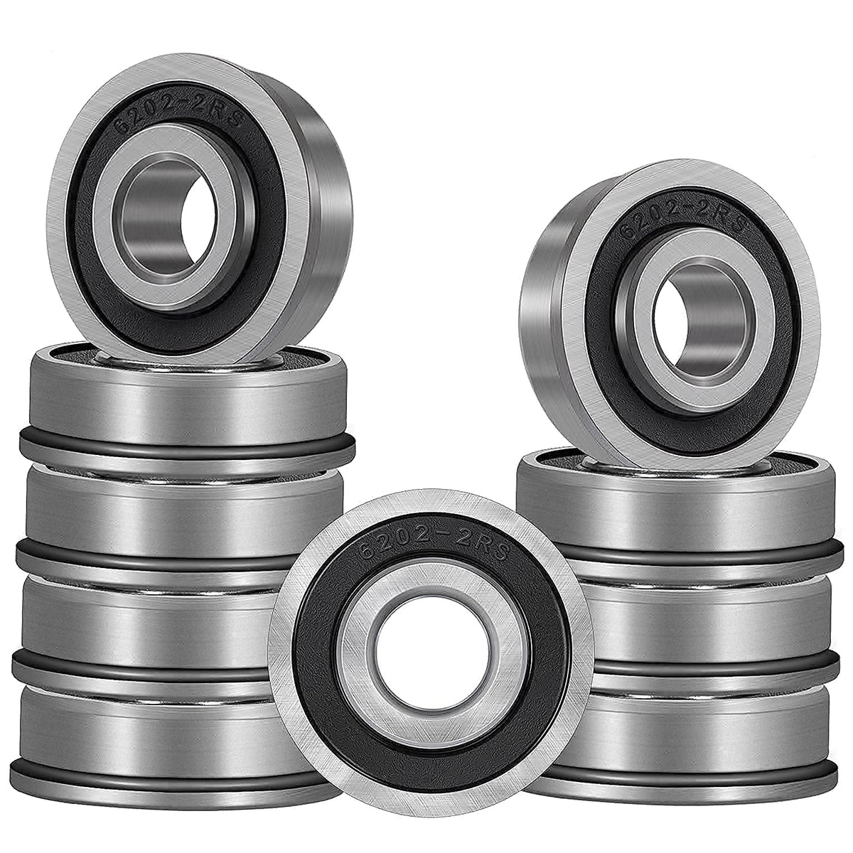 Sunluway flanged bearing close-up shows smooth steel and shielded dust resistance.