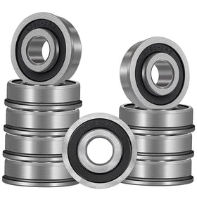 Sunluway flanged bearing close-up shows smooth steel and shielded dust resistance.