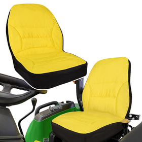 Sunluway LP95233 seat cover installation demonstrates quick, secure fit for John Deere tractors