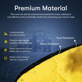 Weather-proof material shields against sun, rain, dust, and sap