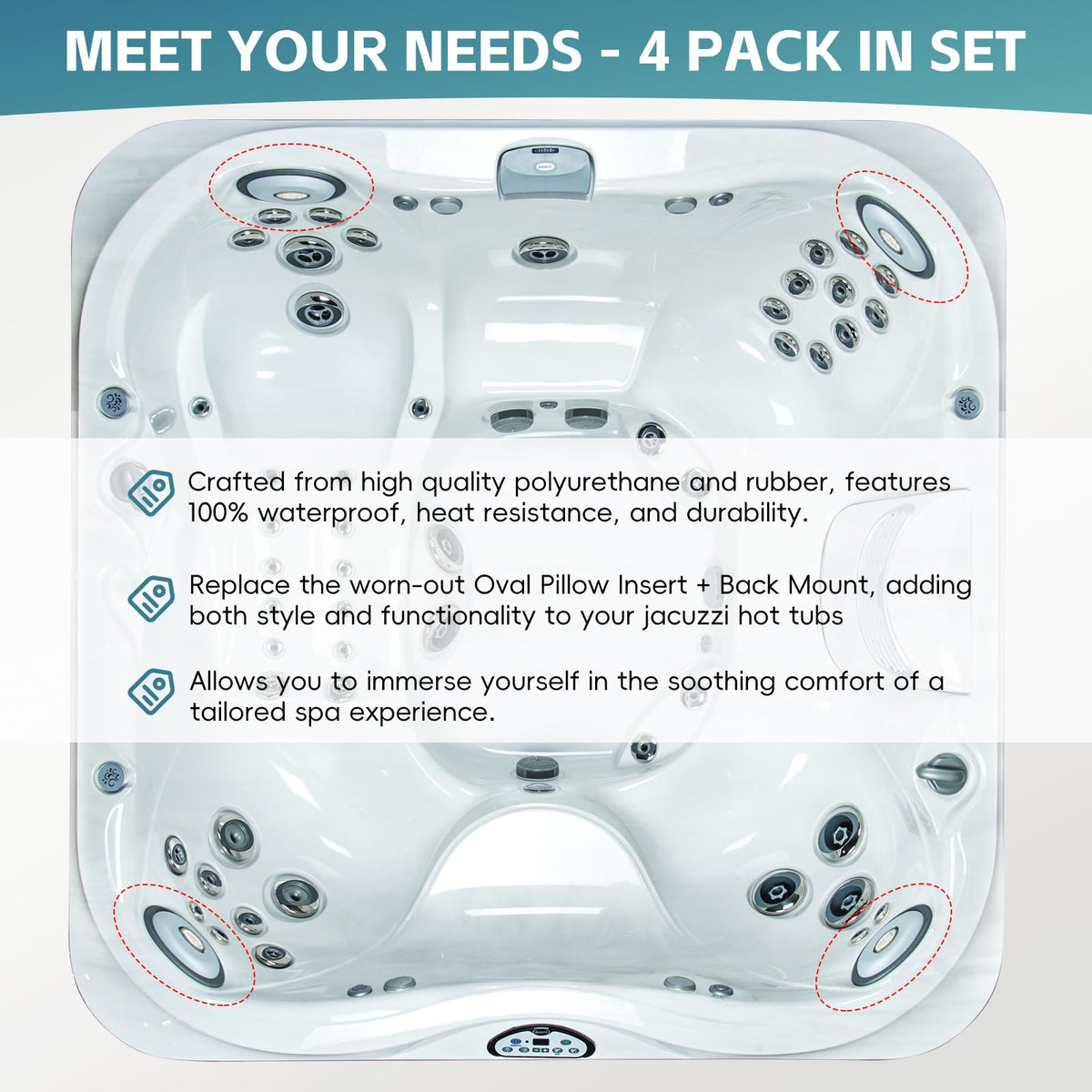 Sunluway neck support pillow helps tailor a relaxing spa experience.