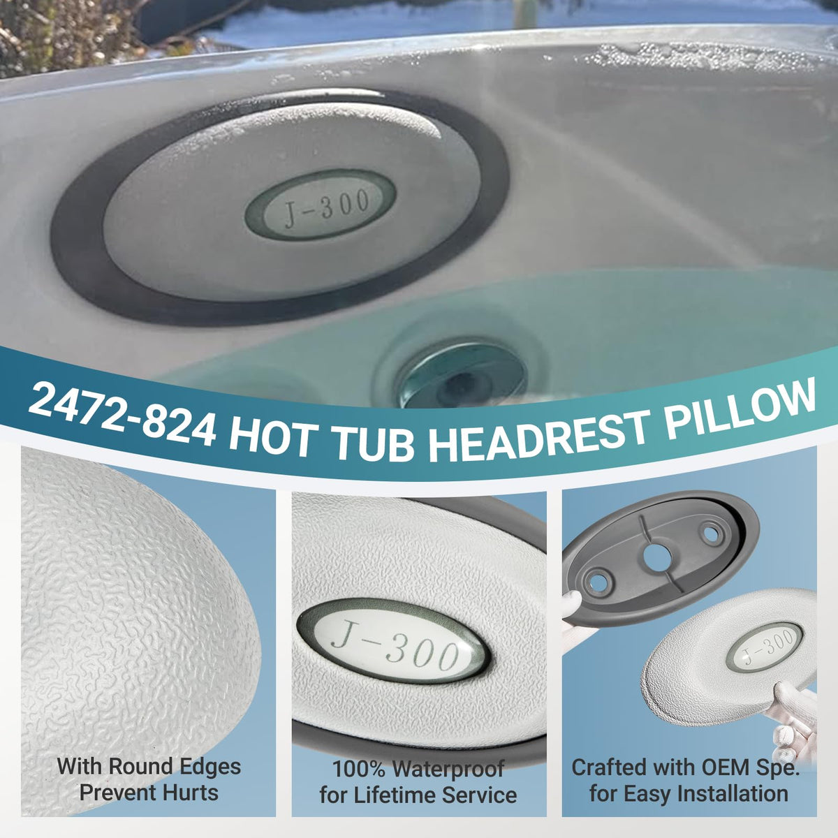 Sunluway spa pillow upgrade enhances comfort and aesthetics during soaks.