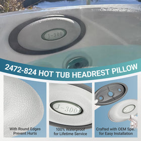 Sunluway spa pillow upgrade enhances comfort and aesthetics during soaks.