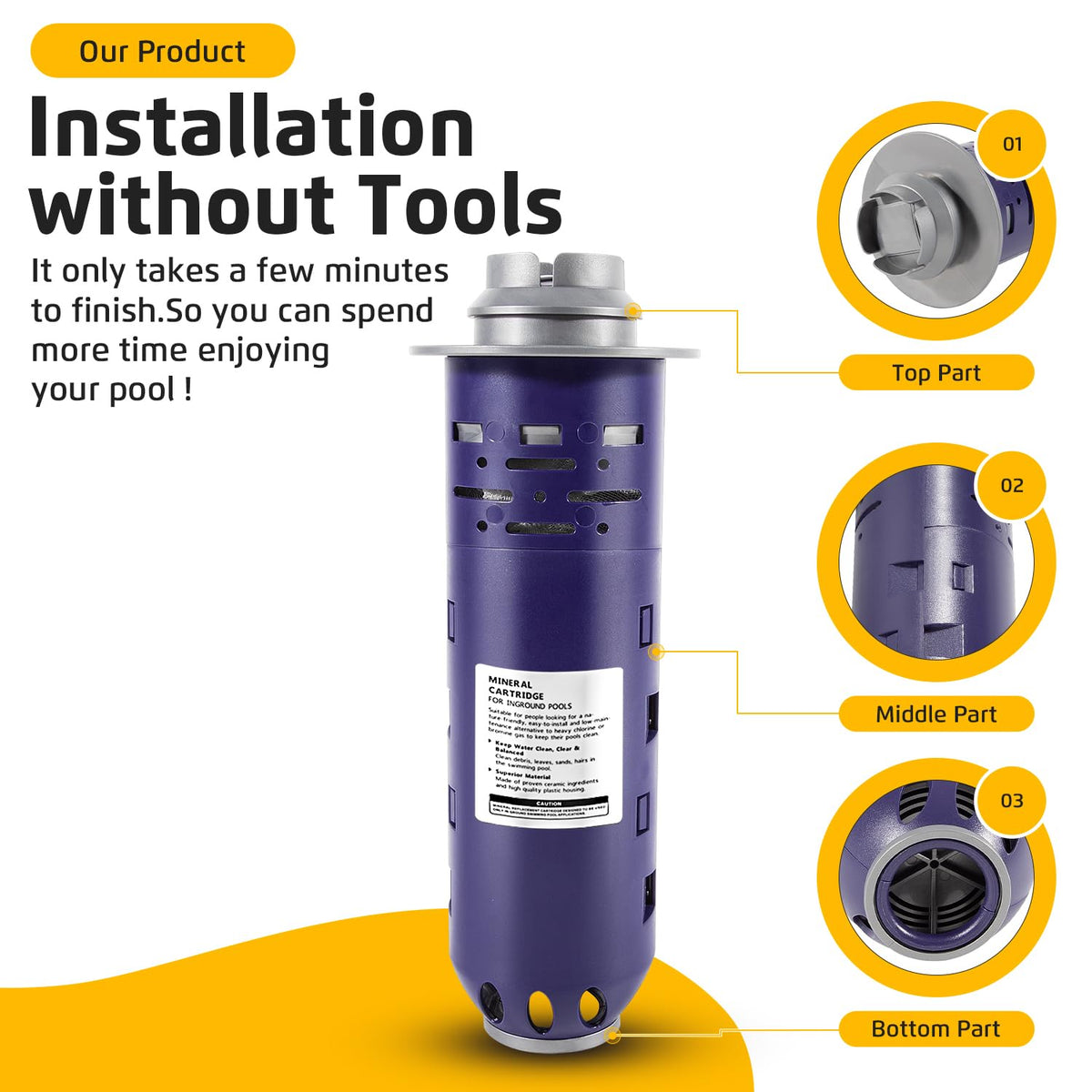 Sunluway mineral ceramic technology helps keep pool water clear