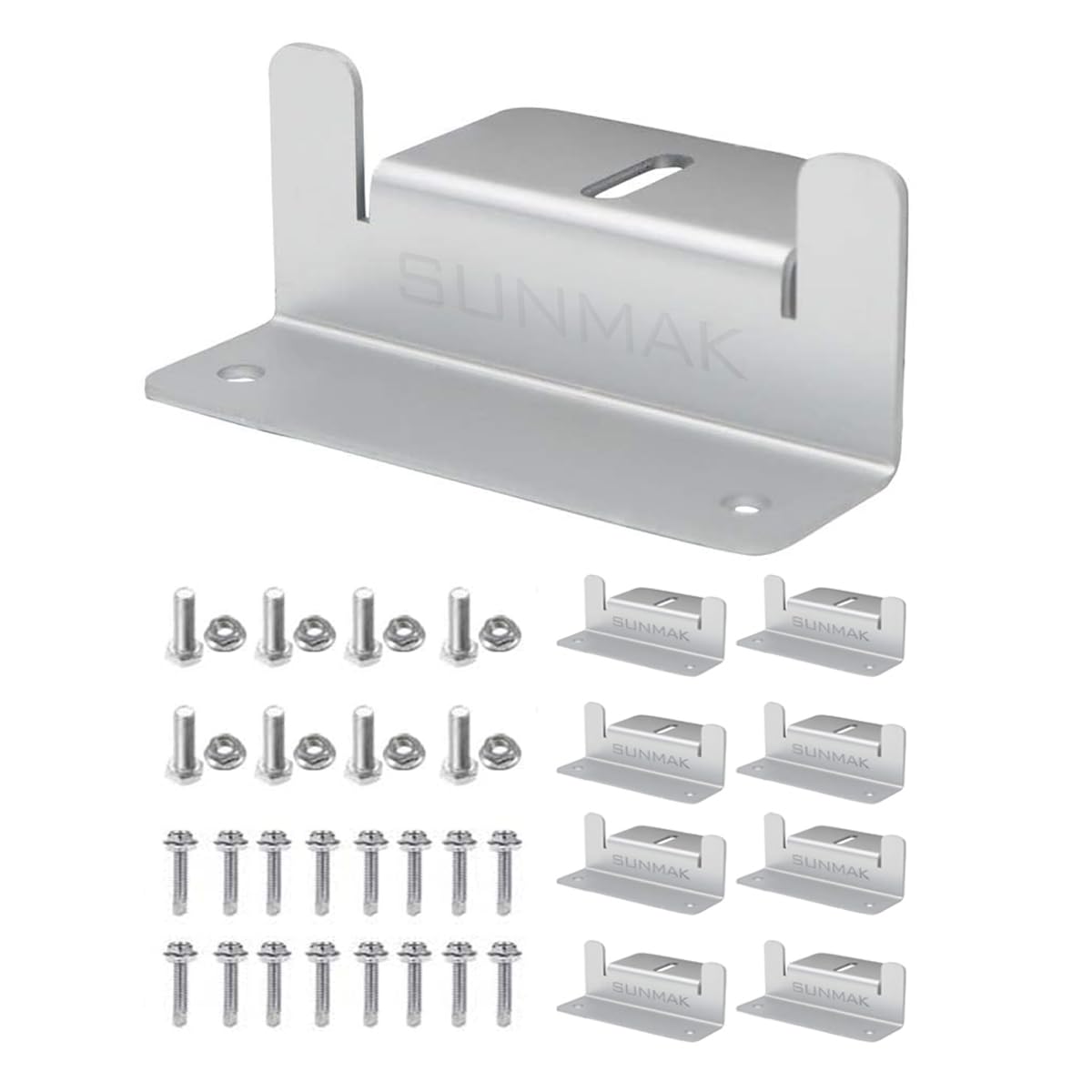 SUNMAK solar Z brackets assembly for easy RV and cabin panel mounting.