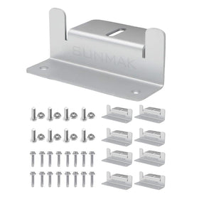 SUNMAK solar Z brackets assembly for easy RV and cabin panel mounting.