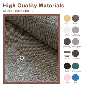 Ideal for apartment balconies and patios, reducing visibility and dust while keeping light passing.