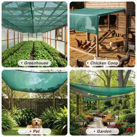 Sunny Guard chicken coop cover protecting from direct sun