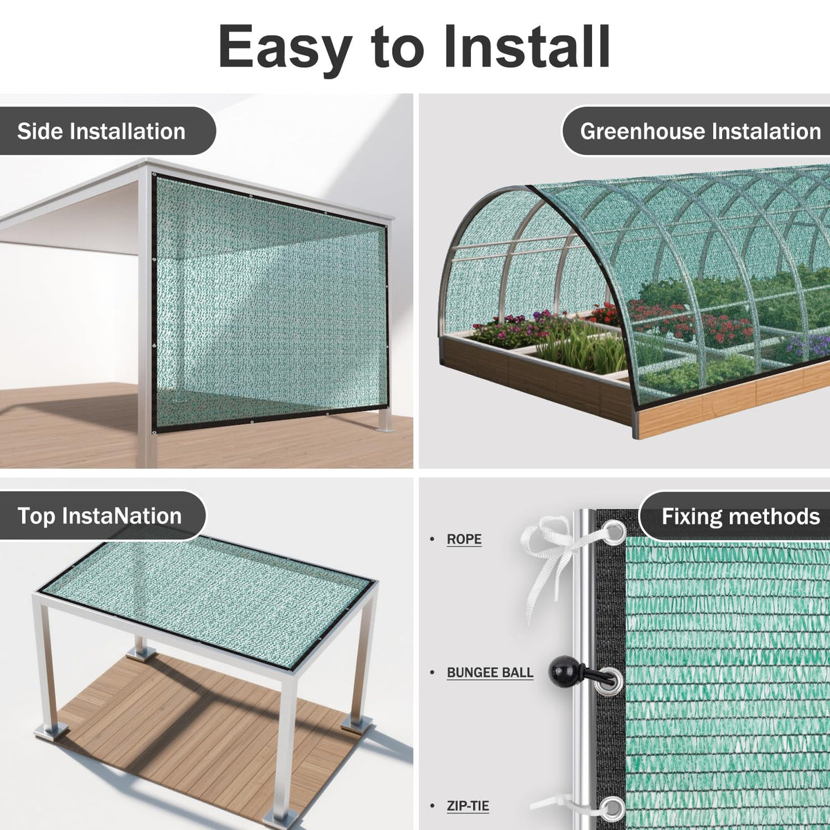 Sunny Guard multi-purpose shade cloth fits garden, greenhouse, patio, or coop