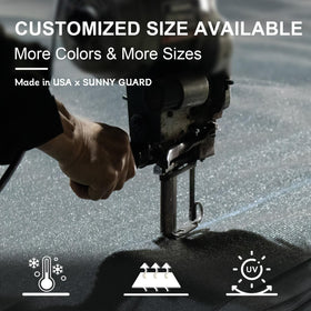 SUNNY GUARD shade sail packaging includes extra ropes for enhanced stability