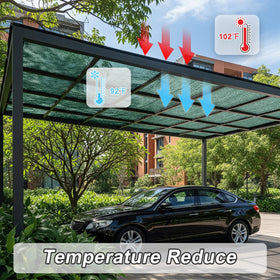Sunny Guard patio shade solution over seating area