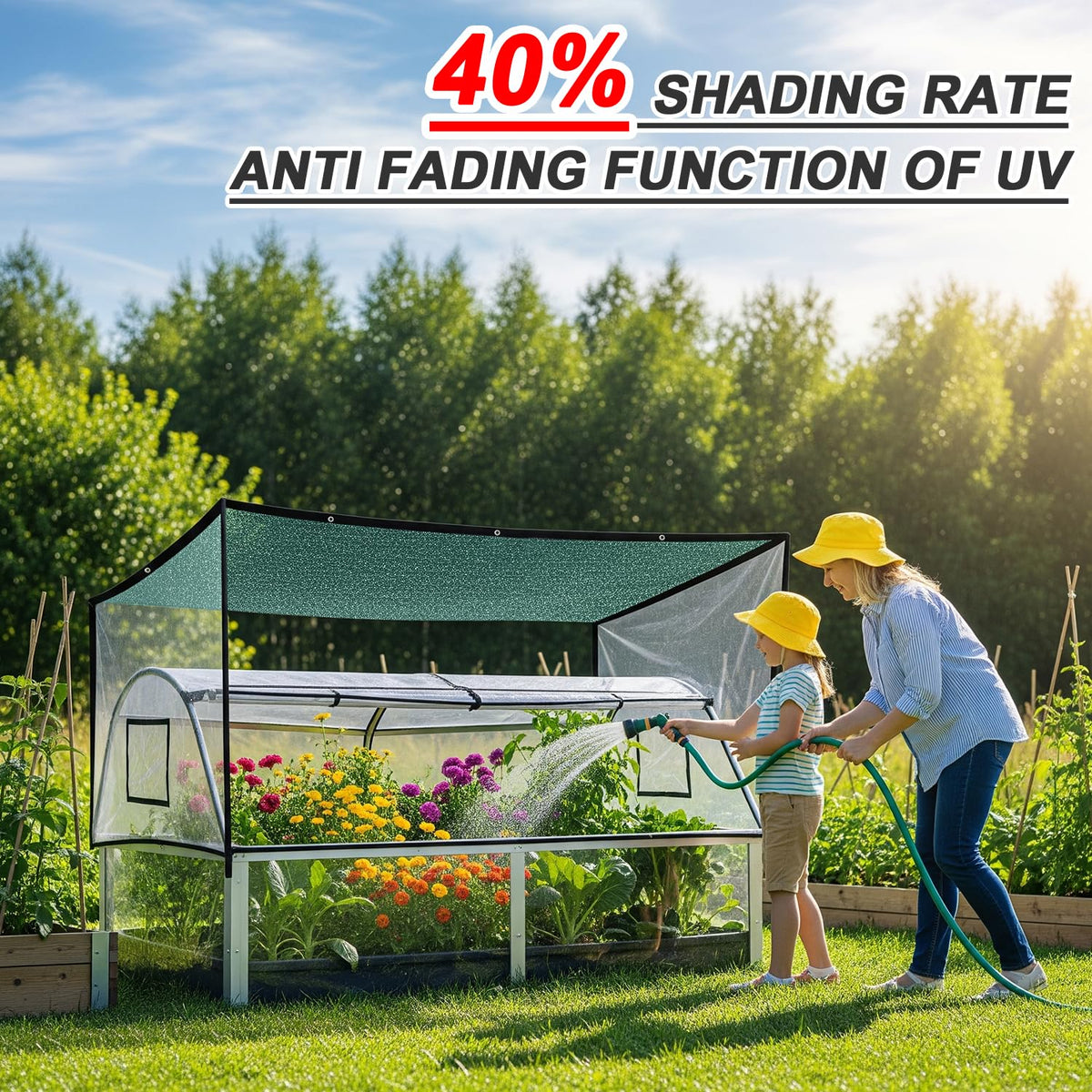 Sunny Guard reinforced edges with grommets enable simple installation
