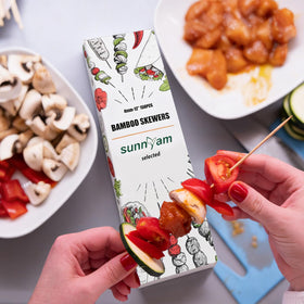 Sunnyam 150-count pack preserves freshness with biodegradable packaging.