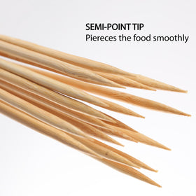 Sunnyam natural bamboo skewers are straight and durable.