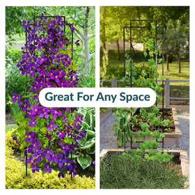 Sunnydaze Decor 48-inch tall trellis offers durable, weather-ready garden scaffolding.