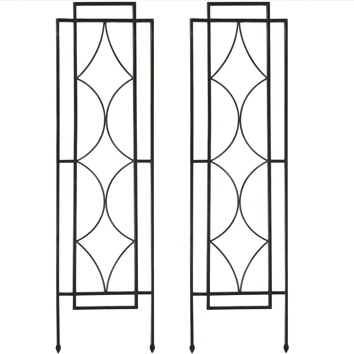 Sunnydaze Decor two-piece chic diamonds trellis supports climbing roses with sturdy vertical growth.