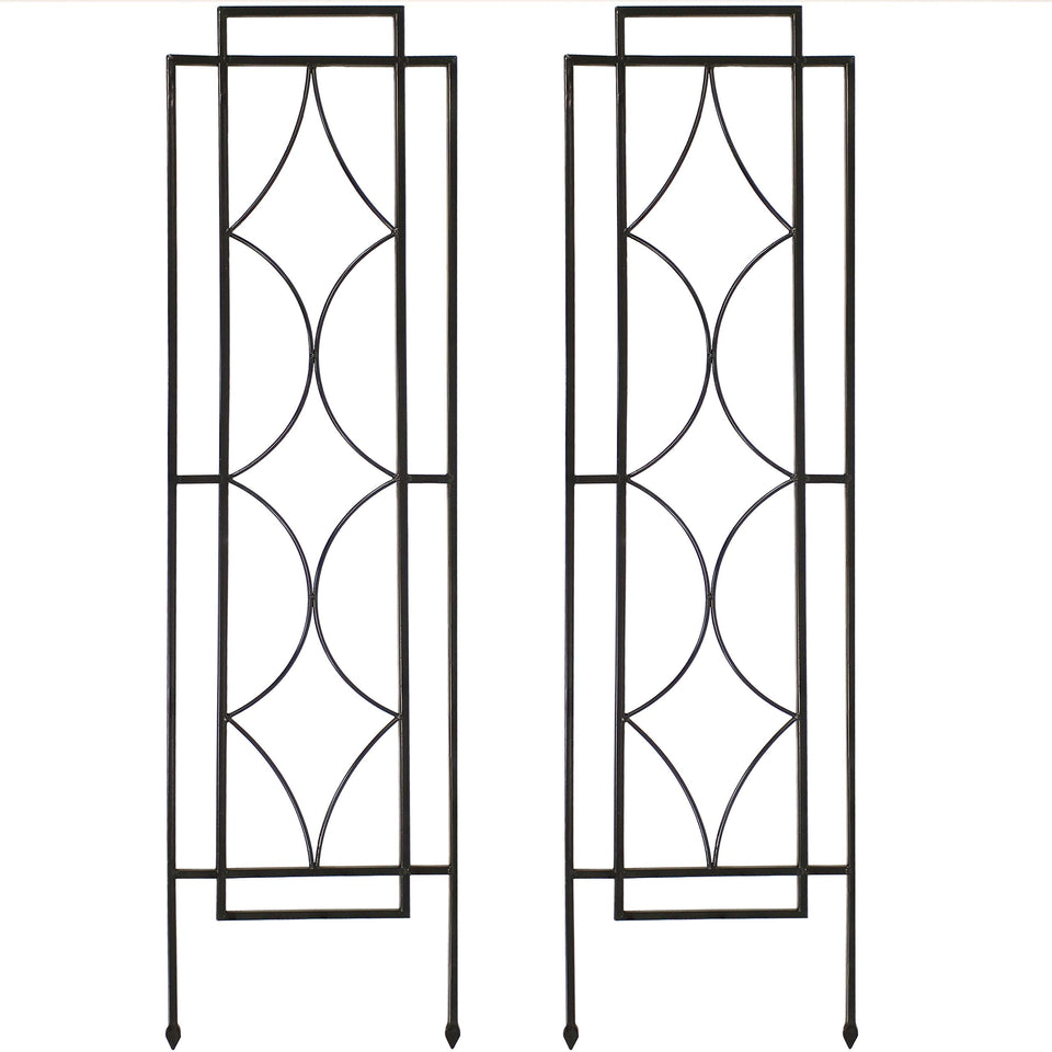 Sunnydaze Decor two-piece chic diamonds trellis supports climbing roses with sturdy vertical growth.
