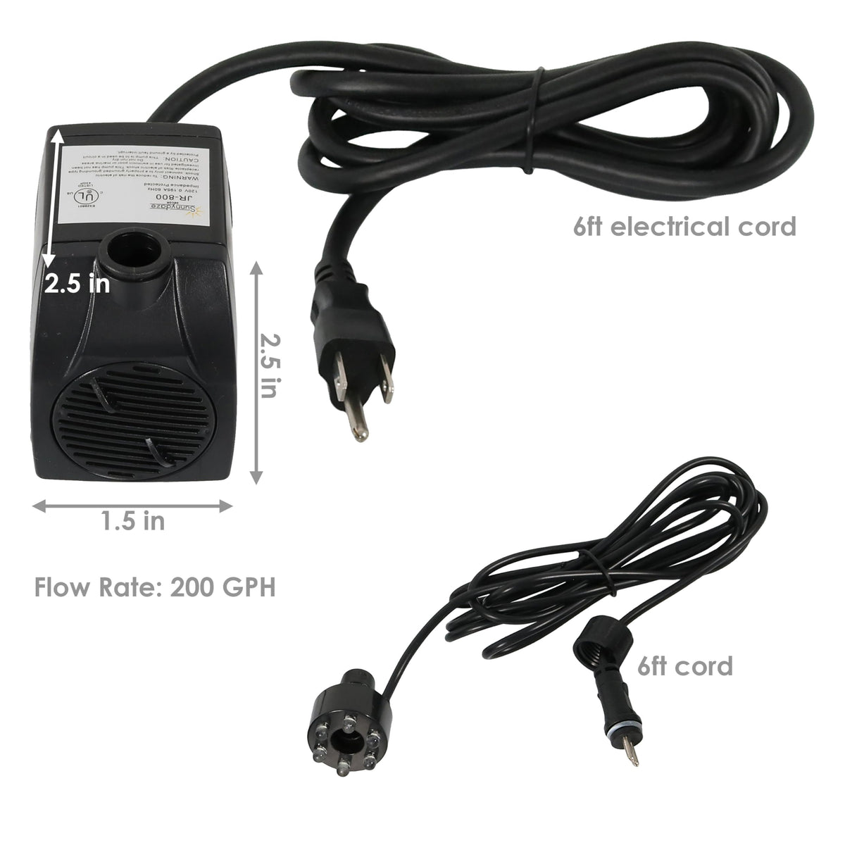 Sunnydaze flow-rate valve enables adjustable water output for personalized displays.