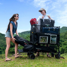 SUNNYFEEL 550L all-terrain wheels navigate grass and gravel with smooth stability