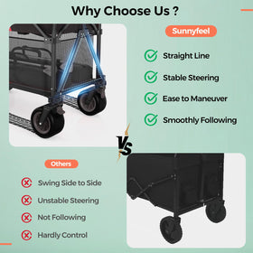 SUNNYFEEL 550L front-wheel brakes for secure stopping on uneven ground