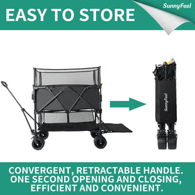 SUNNYFEEL 550L versatile wagon suitable for camping, fishing, and markets