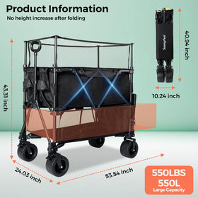 SUNNYFEEL 550L removable wheels for flexible setup and storage