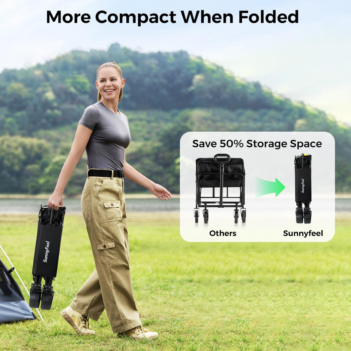 SUNNYFEEL 550L tear-resistant fabric stands up to outdoor use